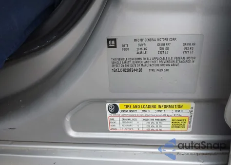 2008 Chevrolet Malibu Lt z USA, uszkodzony, nr VIN 1G1ZJ57B28F244128